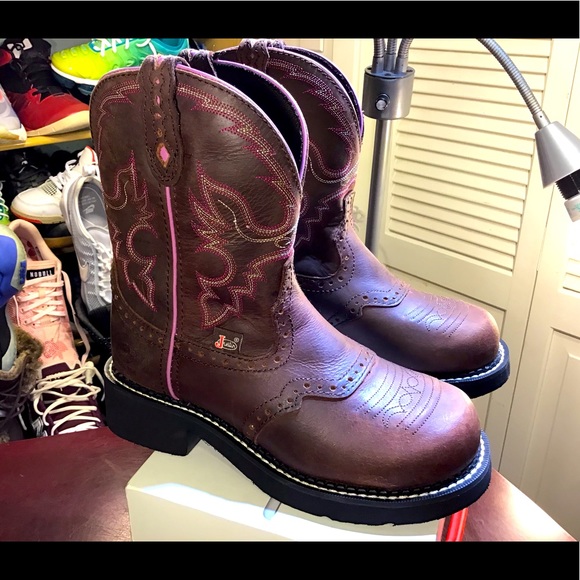 Justin Wkl9980 Safety Toe Work Boots - Womens - Picture 1 of 16